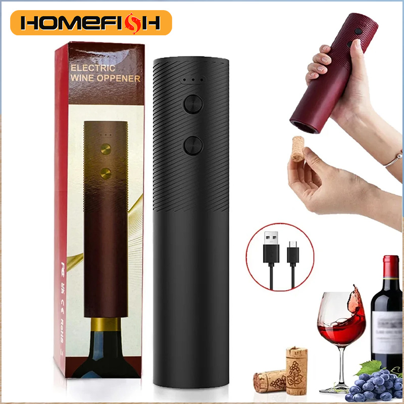 Wine Opener Electric - Cavatappi Elettrico HOMEFISH, Apribottiglie Automatico per