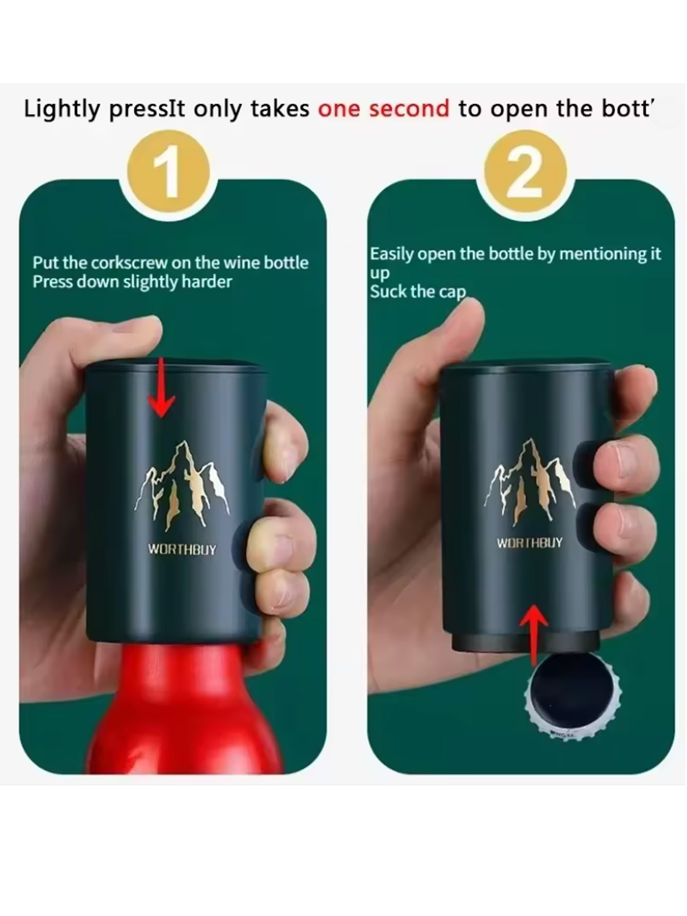 Wine Opener Electric - 1 pz apribottiglie automatico per birra