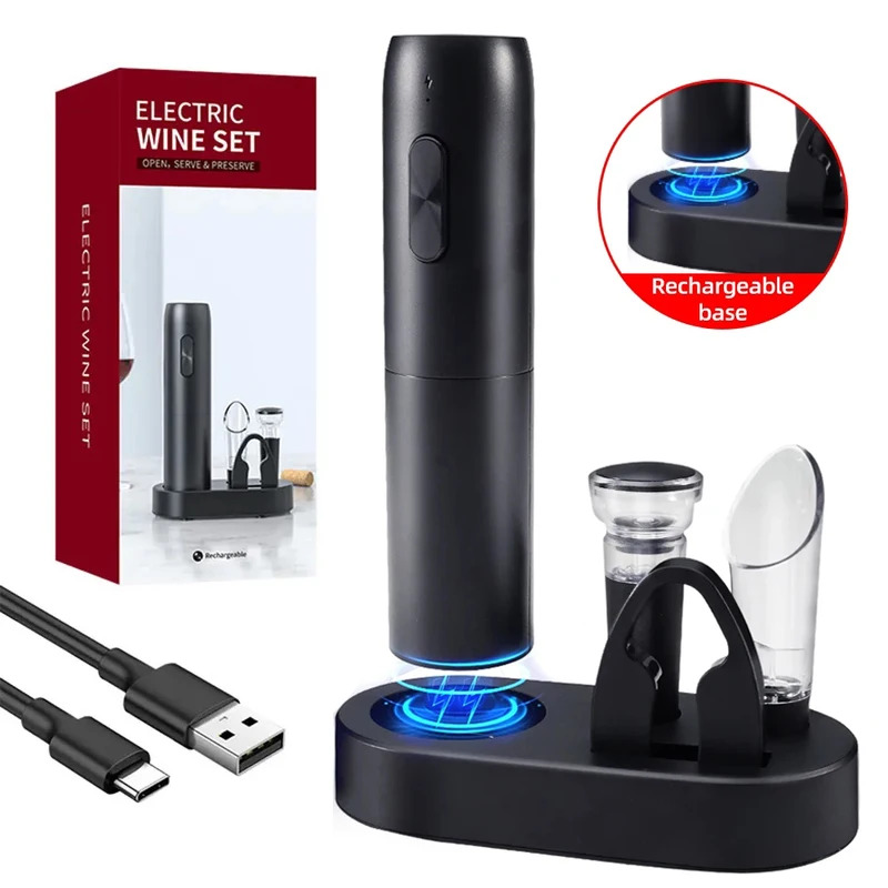 Wine Opener Electric - Apribottiglie Elettrico Automatico per Vino Rosso,